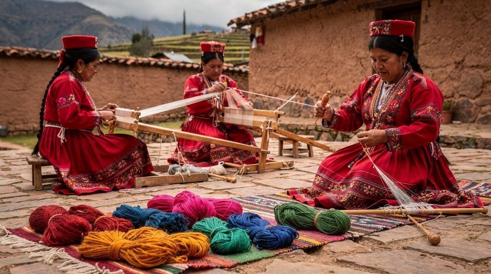 An afternoon weaving with the women of Chinchero — Natural dyes, drop spindles and backstrap looms - an afternoon learning to weave