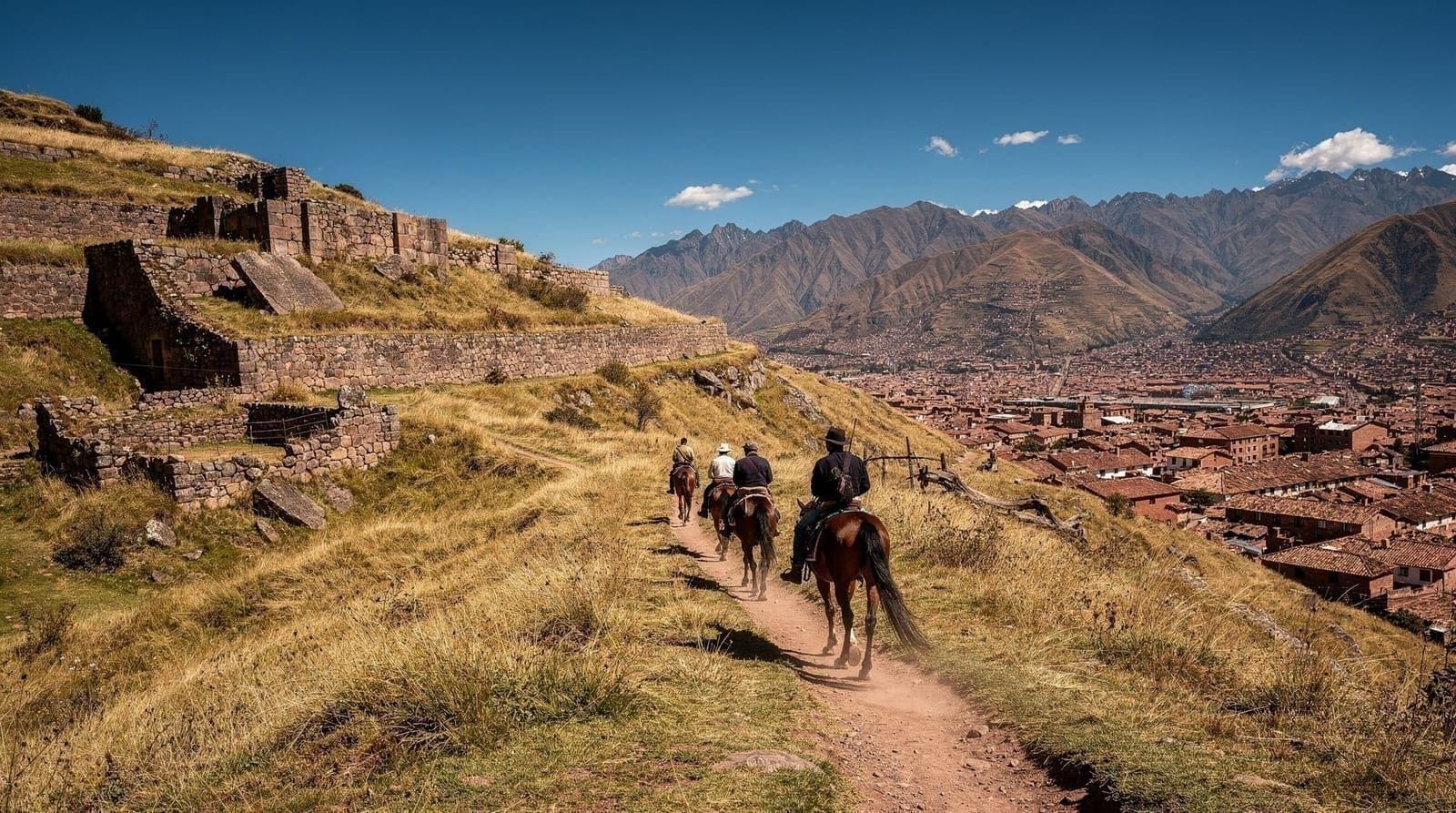 Horseback riding around Cusco — What horseback riding near Cusco is really like: ruins rides above the city, Sac